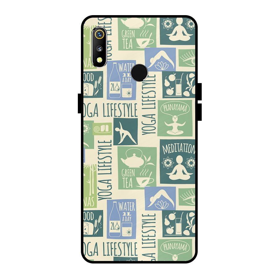Vintage Yoga Lifestyle Metal Back Case for Realme 3i
