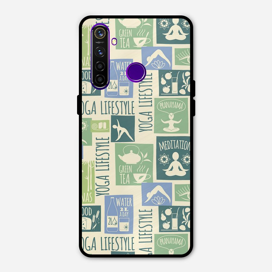 Vintage Yoga Lifestyle Metal Back Case for Realme 5 Pro