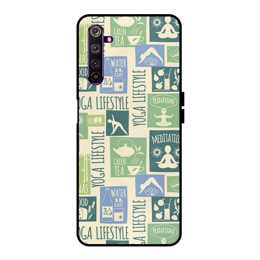 Vintage Yoga Lifestyle Metal Back Case for Realme 6 Pro