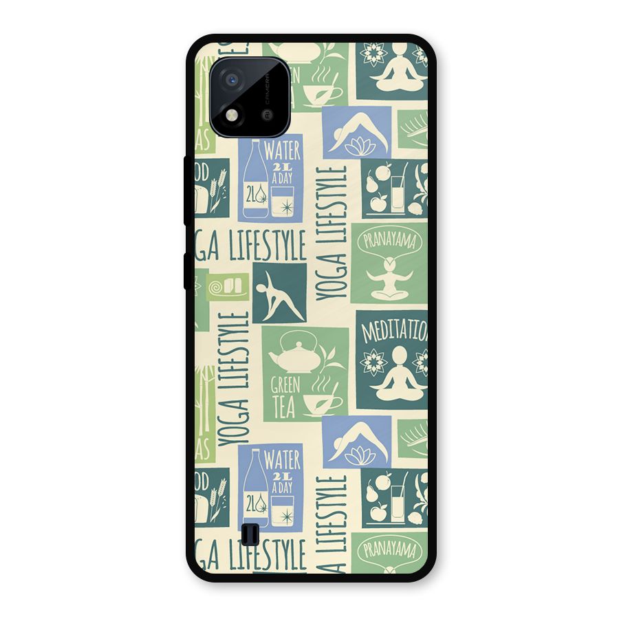 Vintage Yoga Lifestyle Metal Back Case for Realme C11 2021