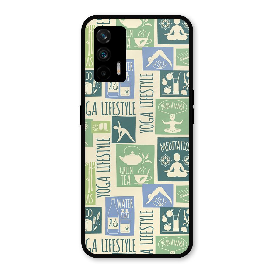 Vintage Yoga Lifestyle Metal Back Case for Realme GT 5G