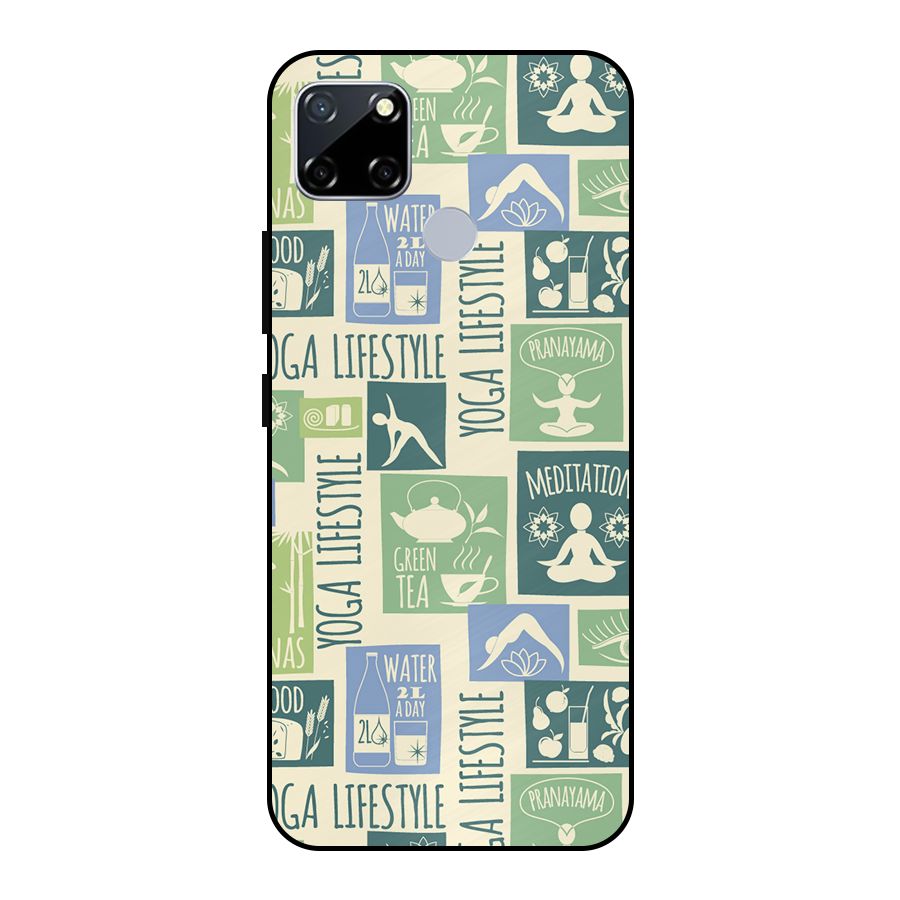 Vintage Yoga Lifestyle Metal Back Case for Realme Narzo 20