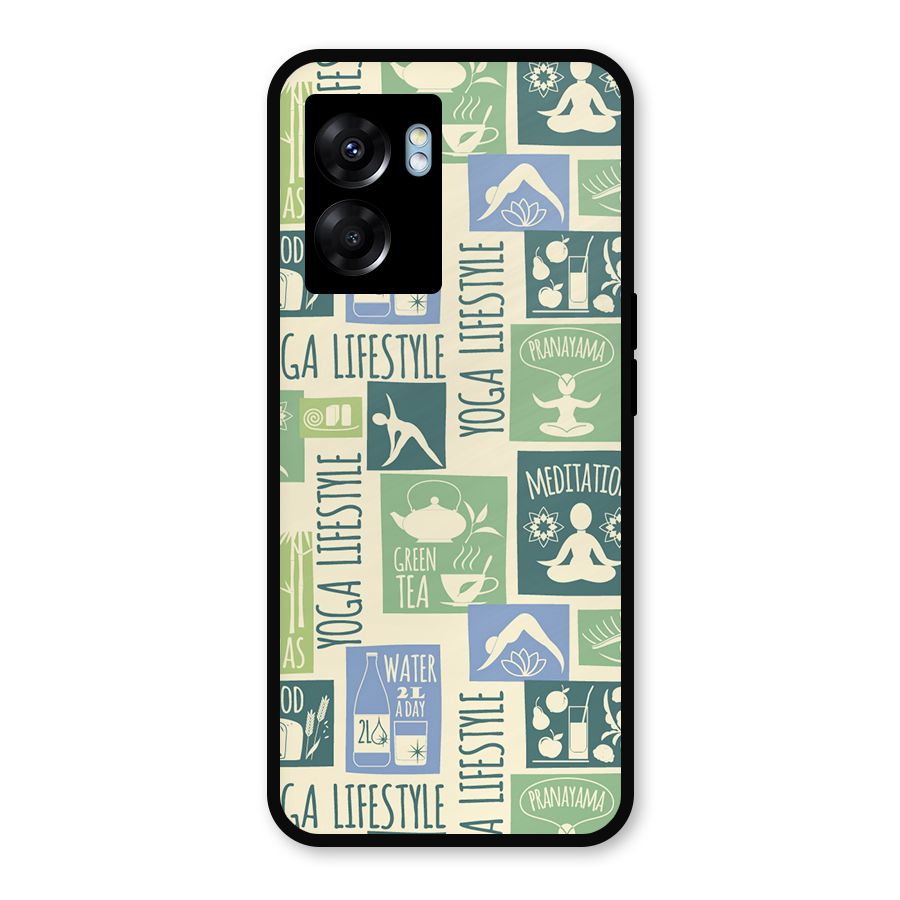 Vintage Yoga Lifestyle Metal Back Case for Realme Narzo 50 5G