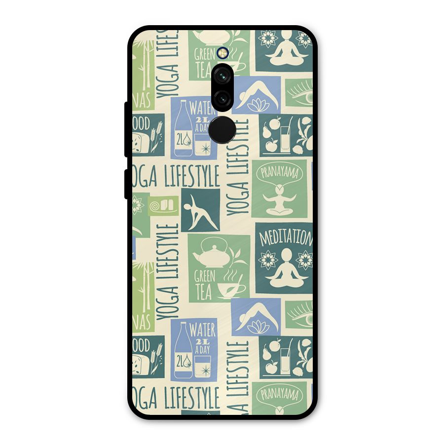 Vintage Yoga Lifestyle Metal Back Case for Redmi 8