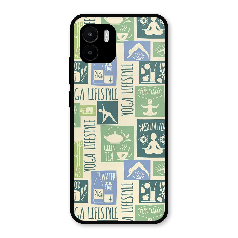 Vintage Yoga Lifestyle Metal Back Case for Redmi A2