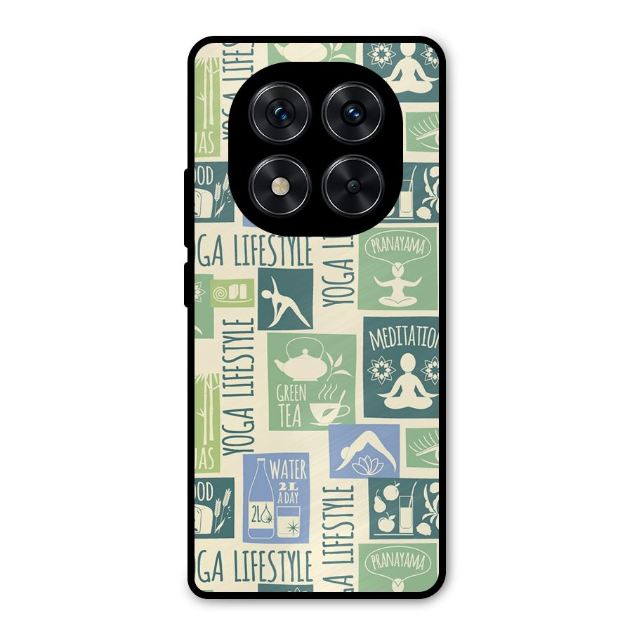 Vintage Yoga Lifestyle Metal Back Case for Redmi Note 14 Pro 5G