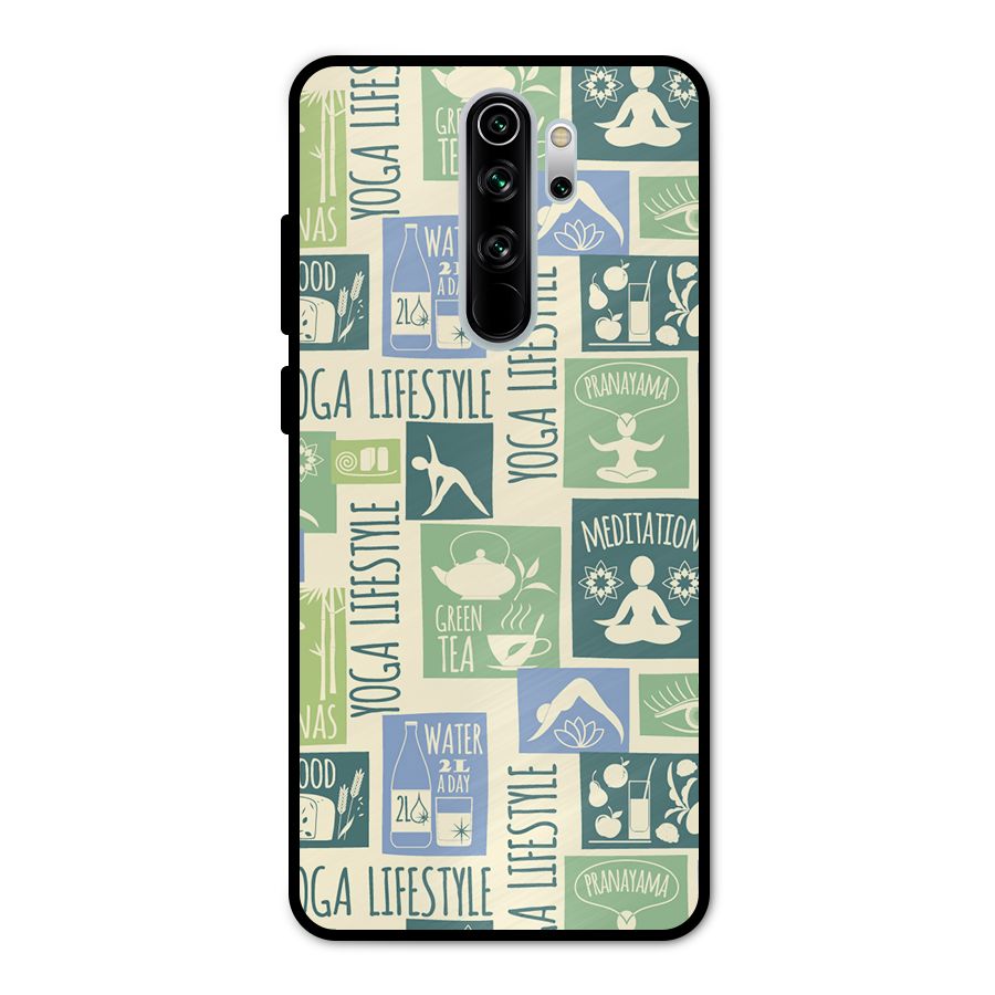 Vintage Yoga Lifestyle Metal Back Case for Redmi Note 8 Pro