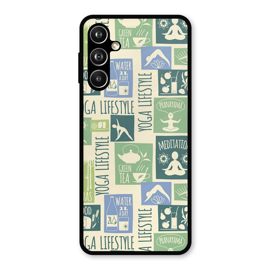 Vintage Yoga Lifestyle Metal Back Case for Samsung Galaxy M54