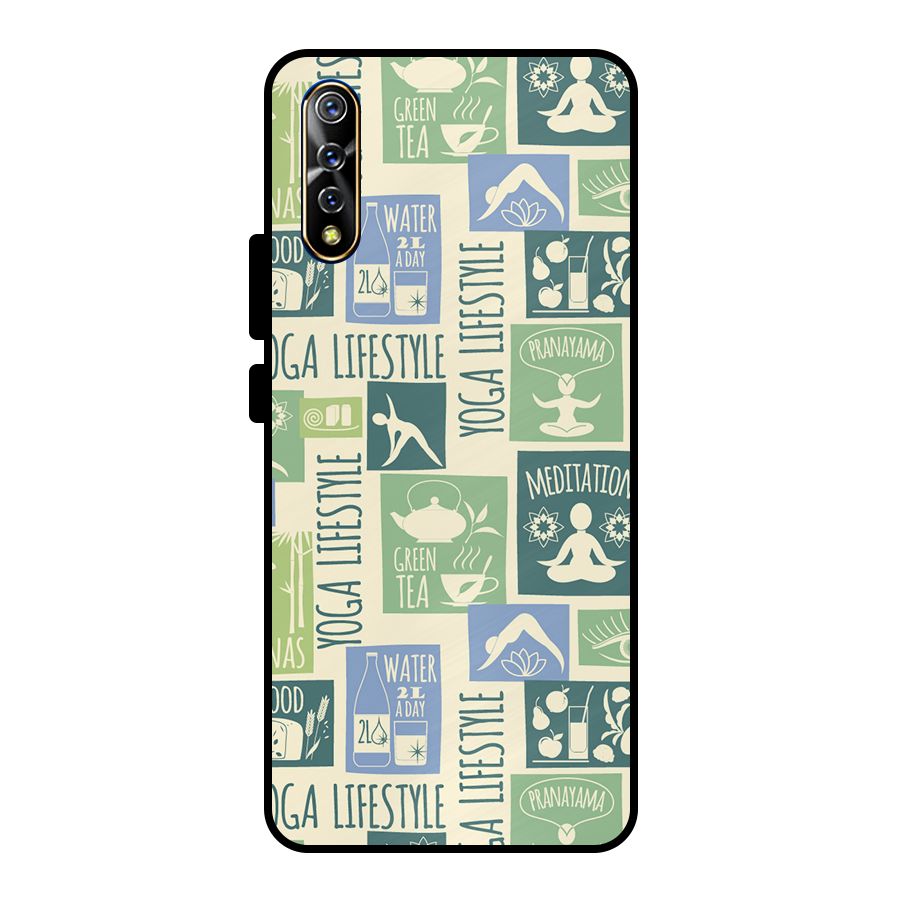 Vintage Yoga Lifestyle Metal Back Case for Vivo S1