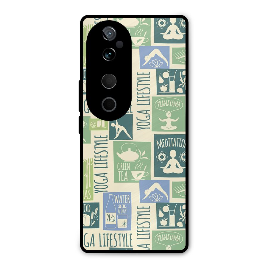 Vintage Yoga Lifestyle Metal Back Case for Vivo T3 Ultra