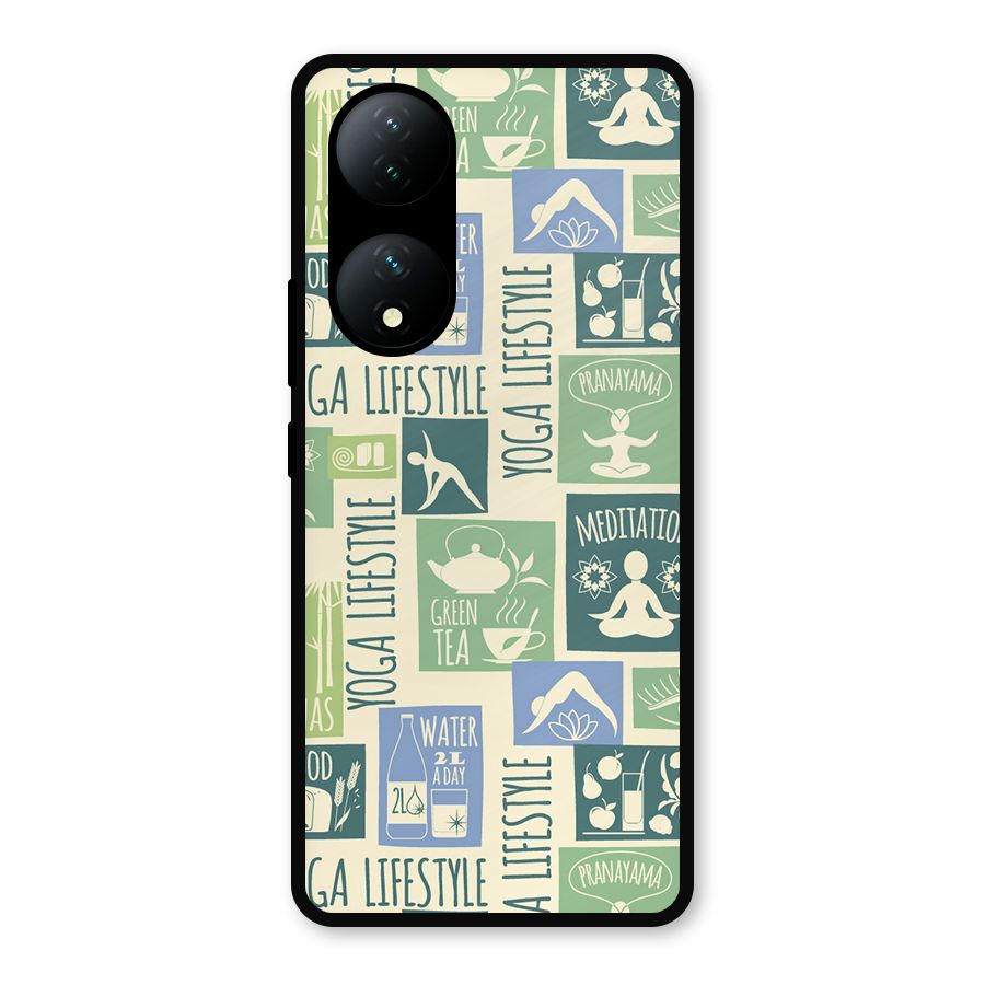 Vintage Yoga Lifestyle Metal Back Case for Vivo Y100a