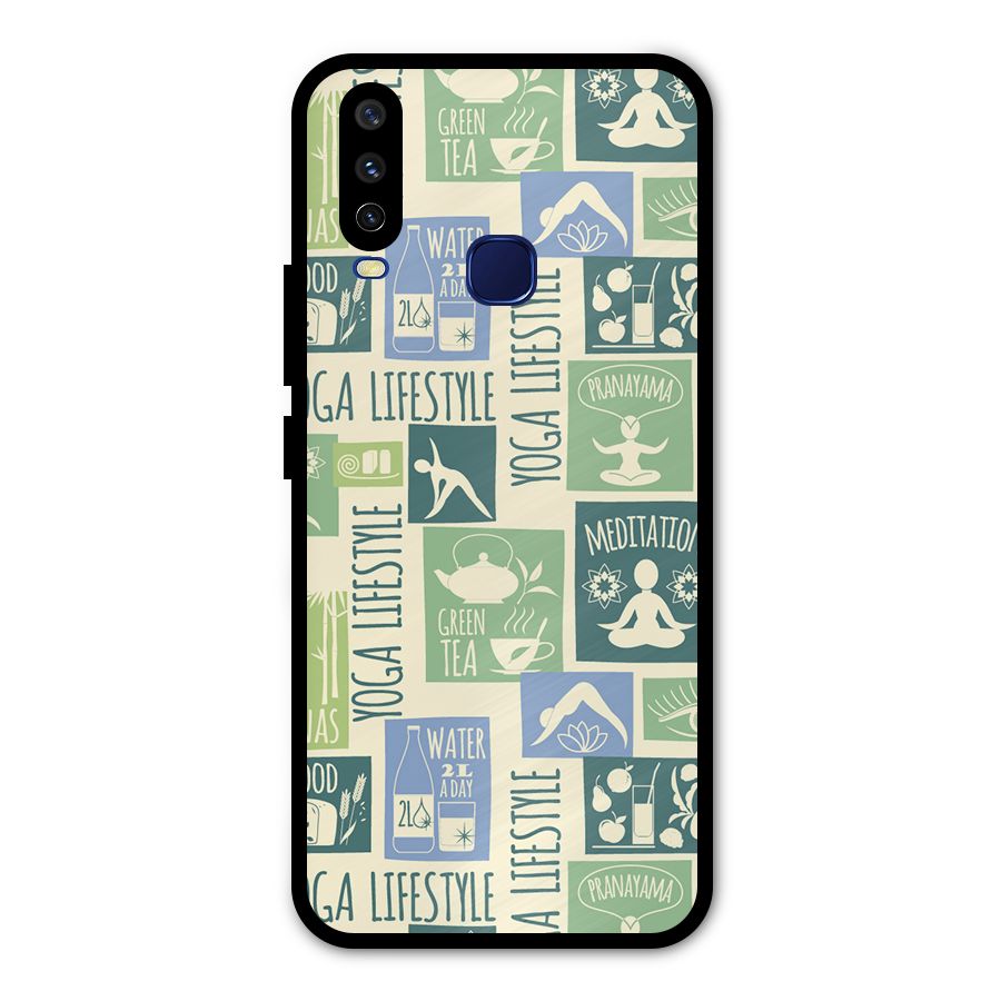Vintage Yoga Lifestyle Metal Back Case for Vivo Y15