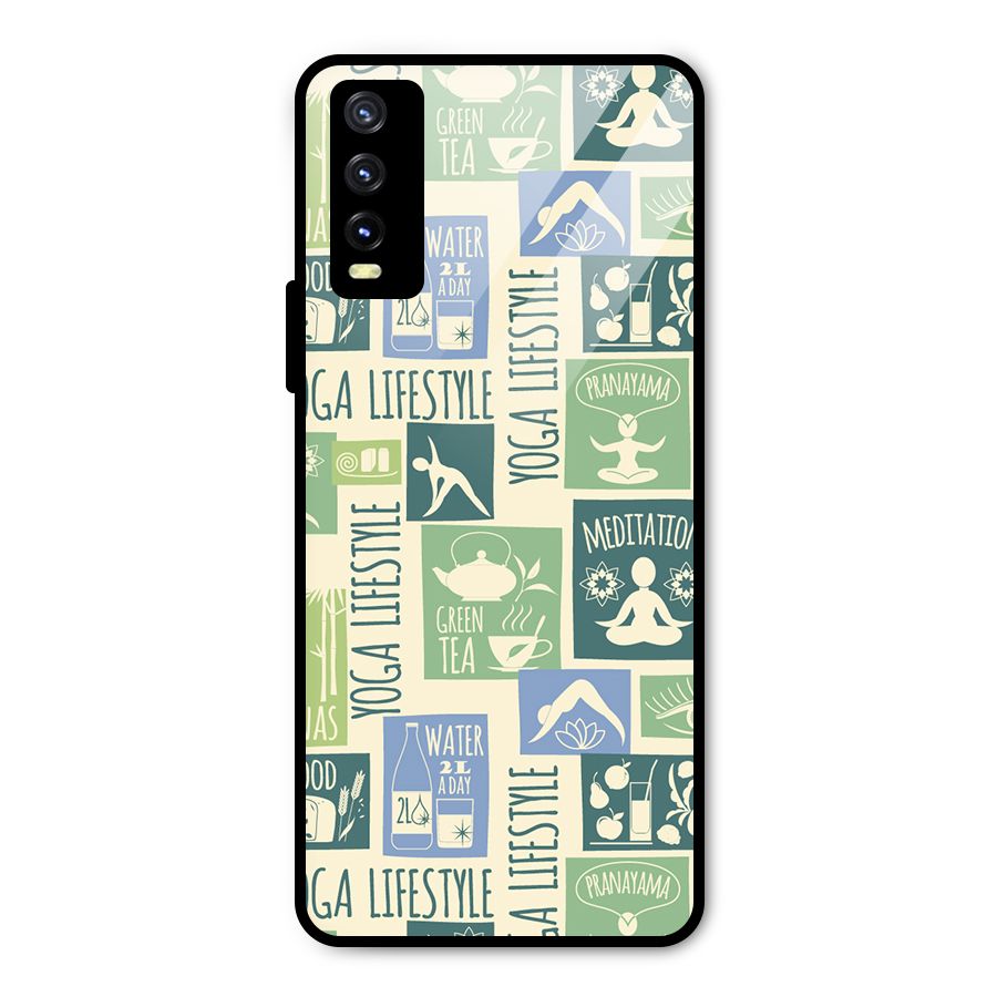 Vintage Yoga Lifestyle Metal Back Case for Vivo Y20