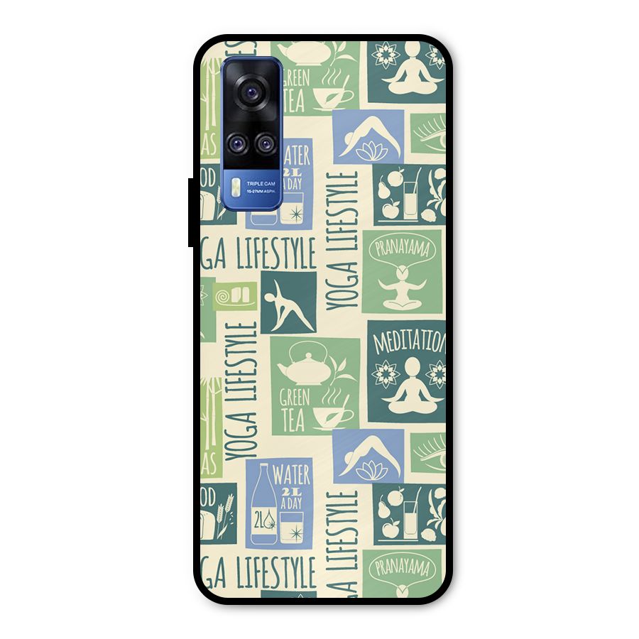 Vintage Yoga Lifestyle Metal Back Case for Vivo Y31