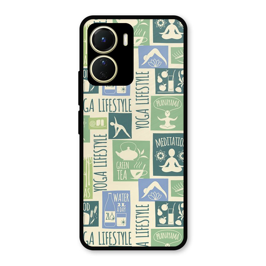 Vintage Yoga Lifestyle Metal Back Case for Vivo Y56