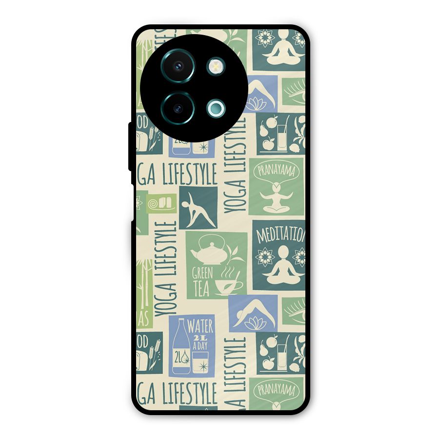 Vintage Yoga Lifestyle Metal Back Case for Vivo Y58