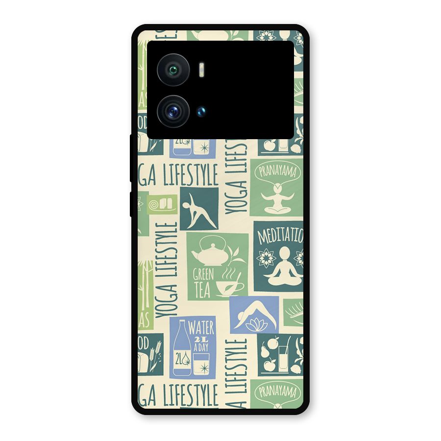 Vintage Yoga Lifestyle Metal Back Case for iQOO 9 Pro