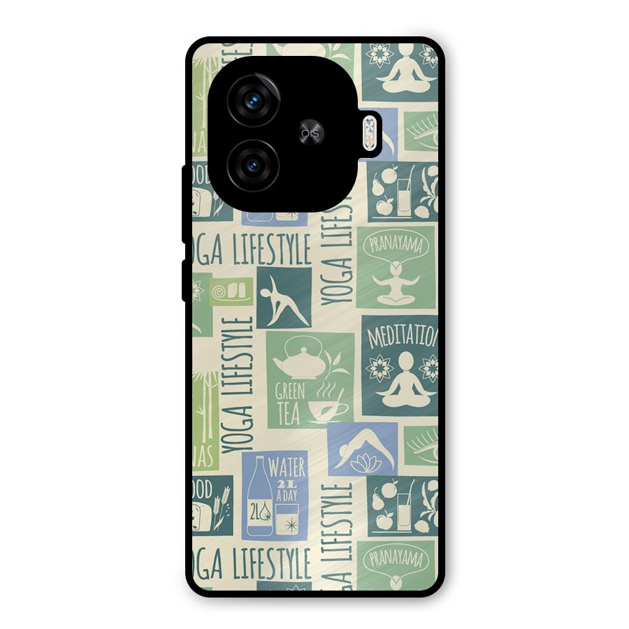 Vintage Yoga Lifestyle Metal Back Case for iQOO Neo 10R