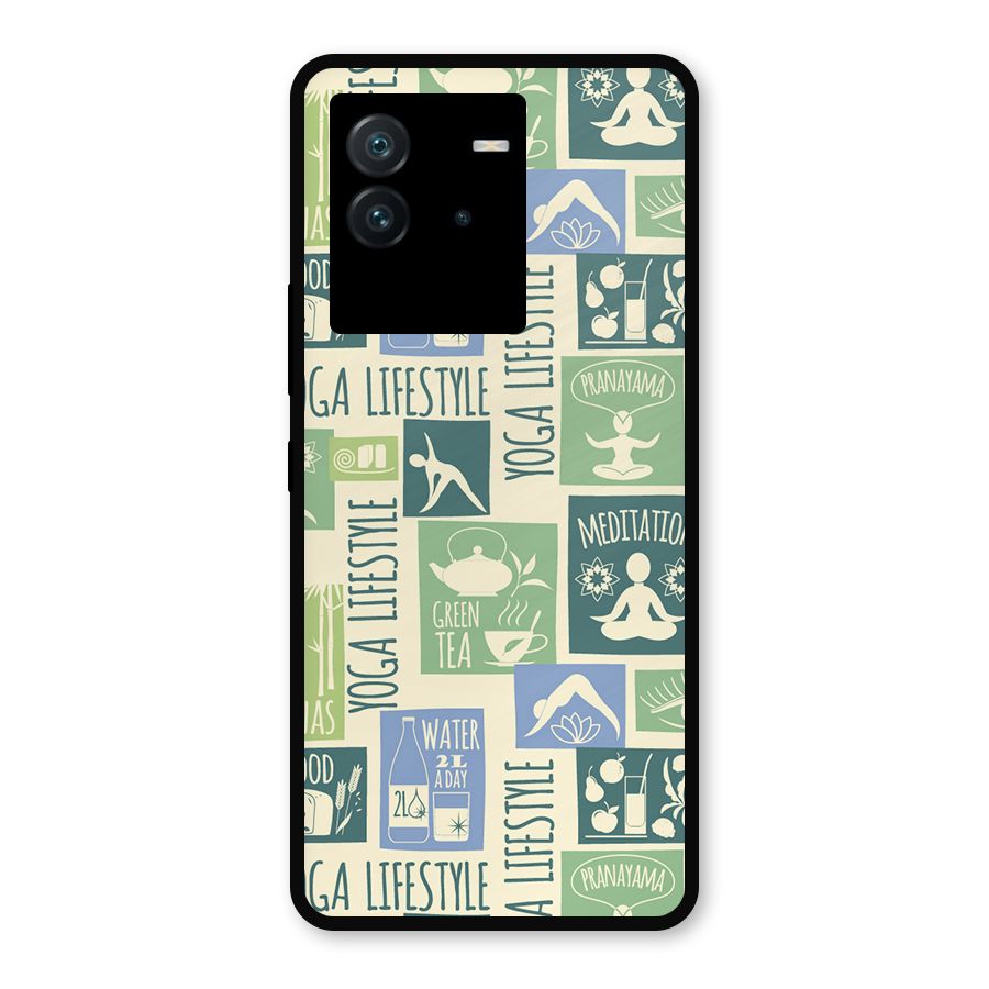 Vintage Yoga Lifestyle Metal Back Case for iQOO Neo 6 5G