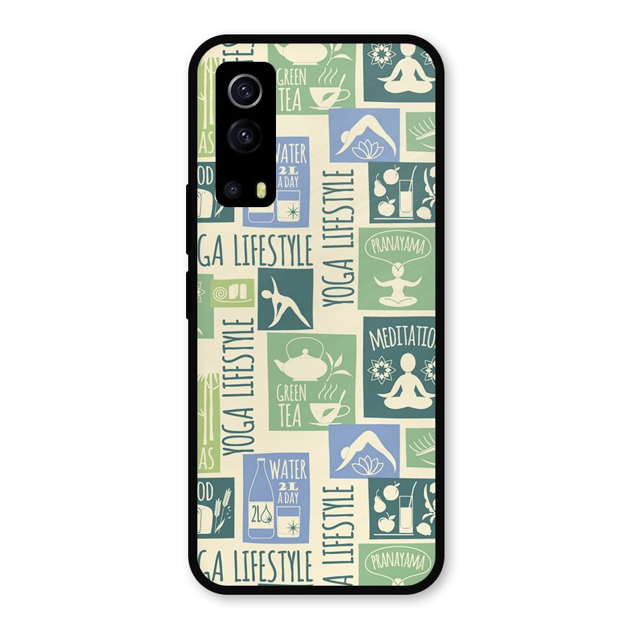 Vintage Yoga Lifestyle Metal Back Case for iQOO Z3