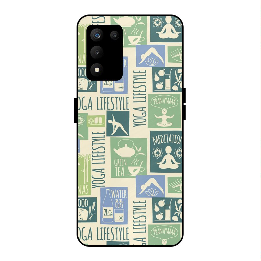 Vintage Yoga Lifestyle Metal Back Case for realme 9 5G SE