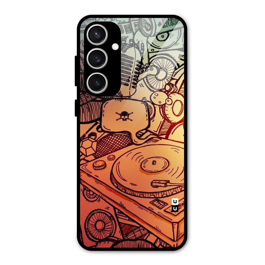 Vinyl Design Glass Back Case for Galaxy S23 FE