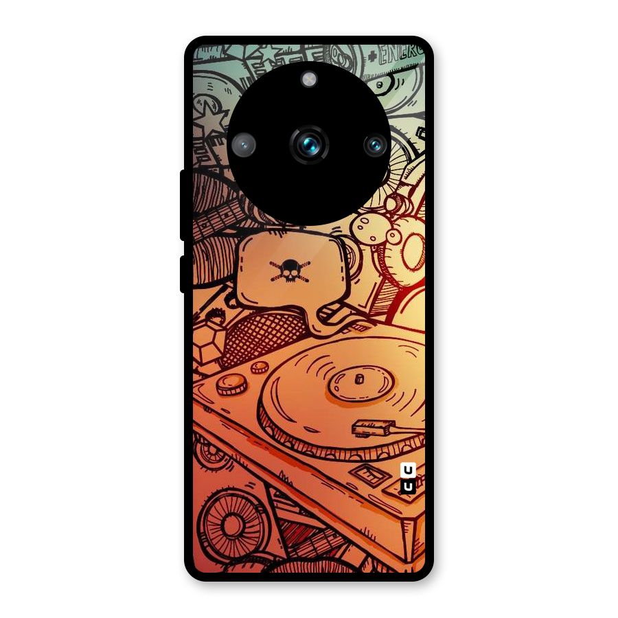 Vinyl Design Glass Back Case for Realme 11 Pro Plus