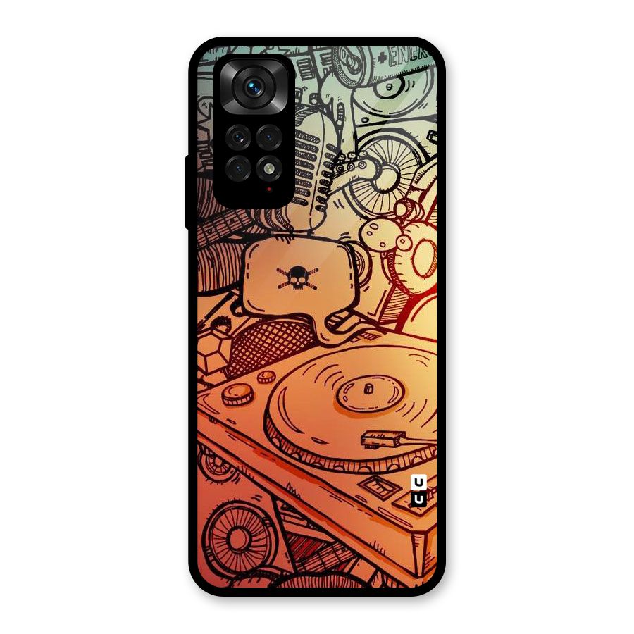 Vinyl Design Glass Back Case for Redmi Note 11S