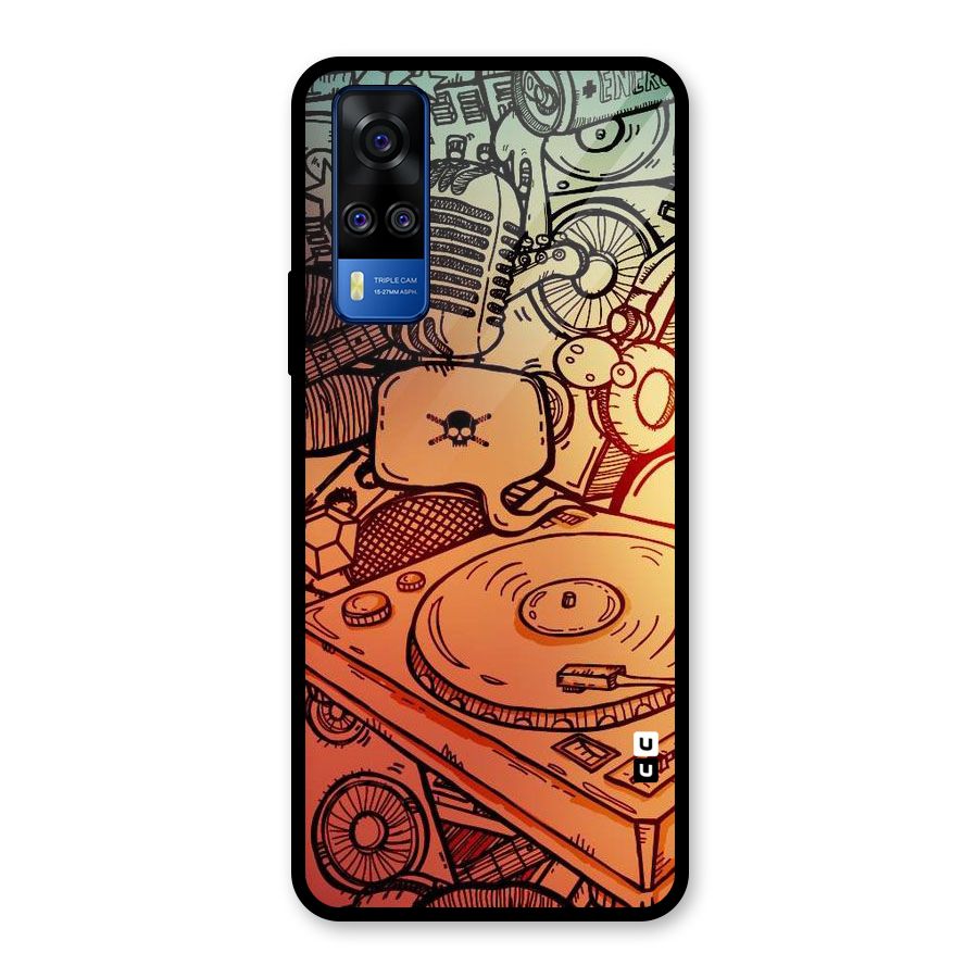 Vinyl Design Glass Back Case for Vivo Y31