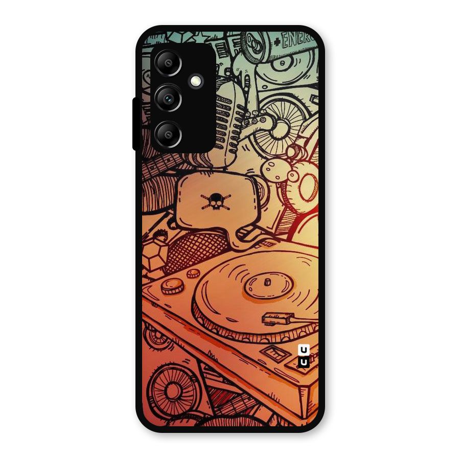 Vinyl Design Metal Back Case for Galaxy A14 5G