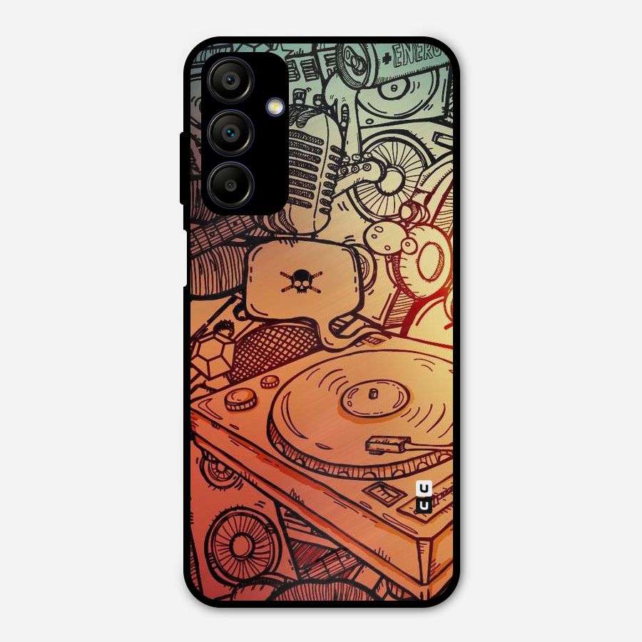 Vinyl Design Metal Back Case for Galaxy A15 5G