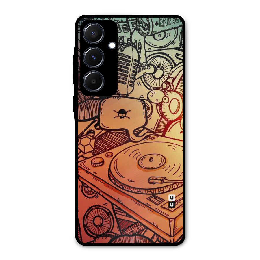 Vinyl Design Metal Back Case for Galaxy A55