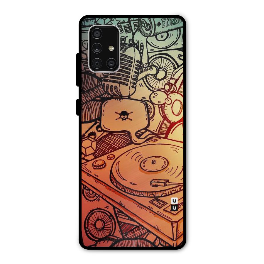 Vinyl Design Metal Back Case for Galaxy A71
