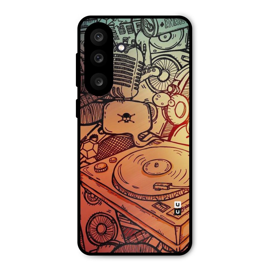 Vinyl Design Metal Back Case for Galaxy F56