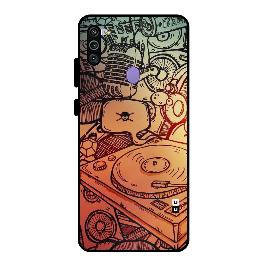 Vinyl Design Metal Back Case for Galaxy M11