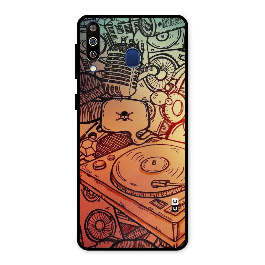 Vinyl Design Metal Back Case for Galaxy M30