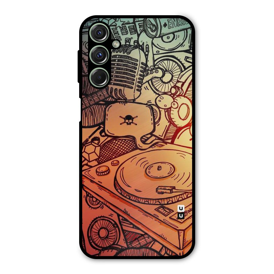 Vinyl Design Metal Back Case for Galaxy M34