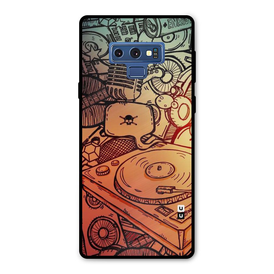 Vinyl Design Metal Back Case for Galaxy Note 9