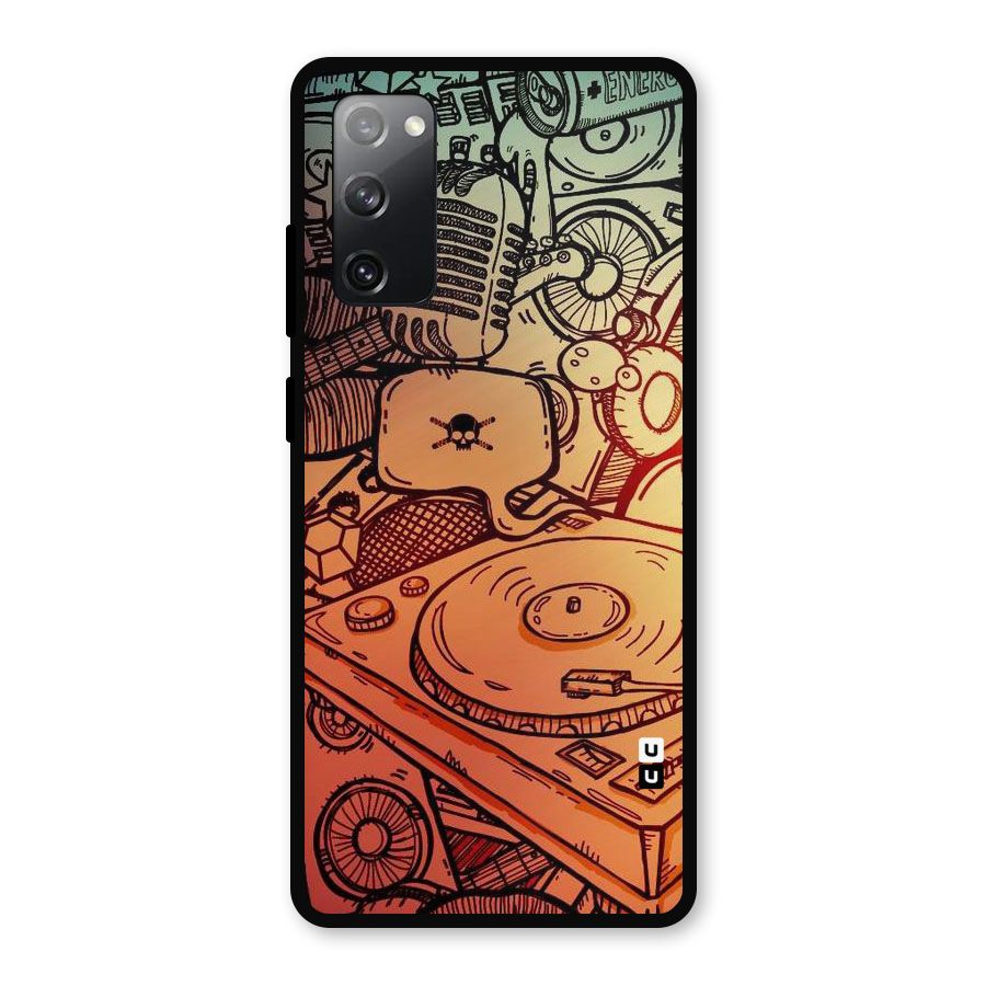 Vinyl Design Metal Back Case for Galaxy S20 FE