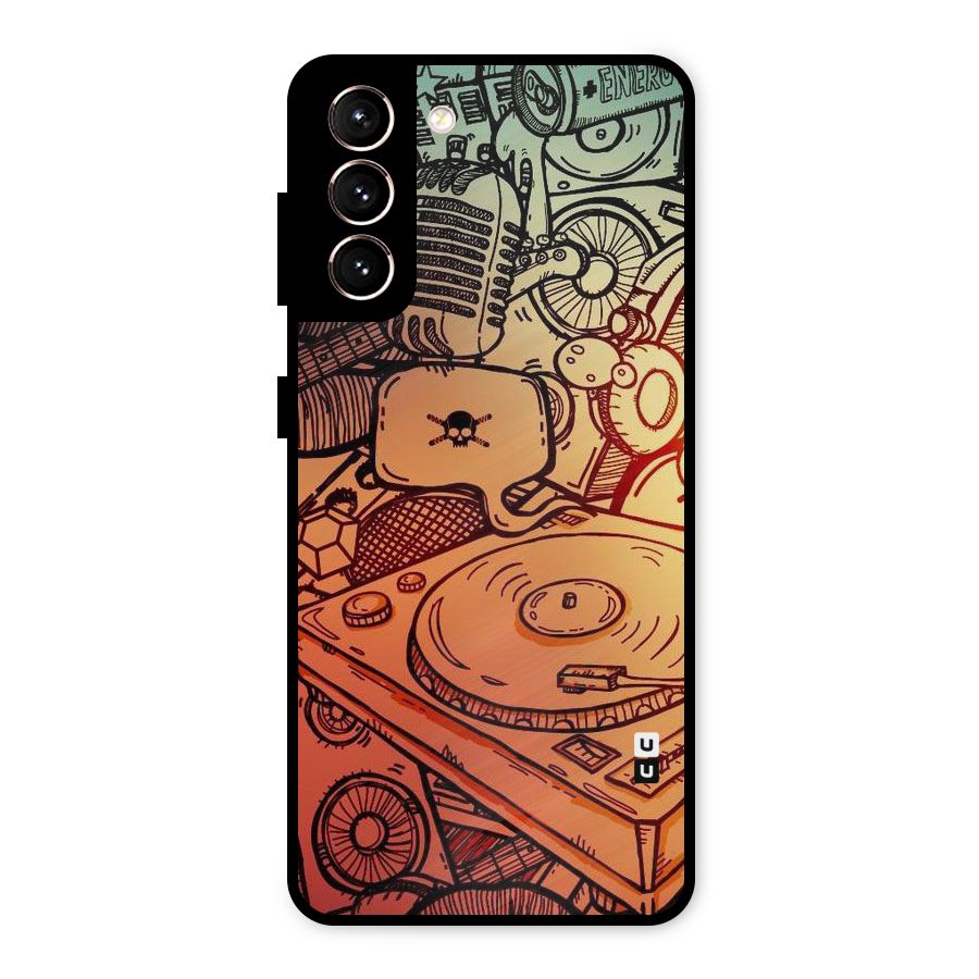 Vinyl Design Metal Back Case for Galaxy S21 5G