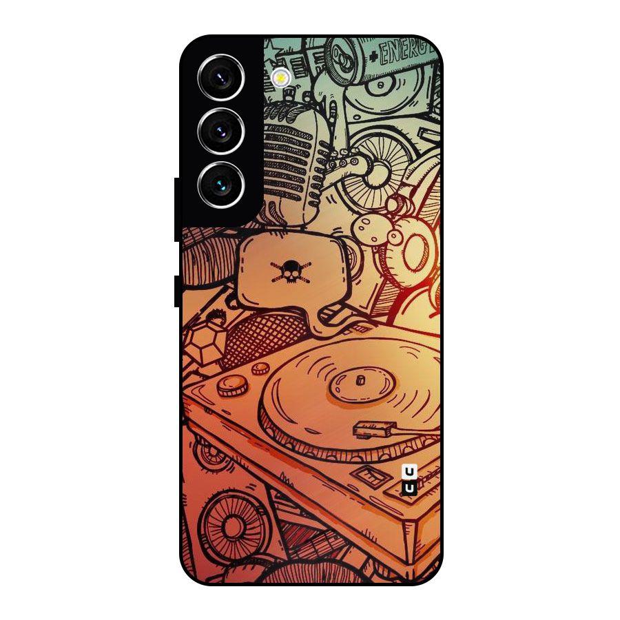 Vinyl Design Metal Back Case for Galaxy S22 5G
