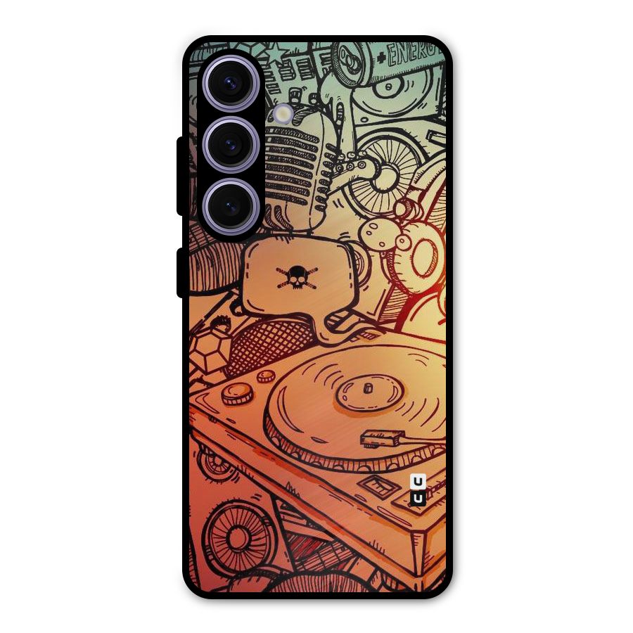 Vinyl Design Metal Back Case for Galaxy S24