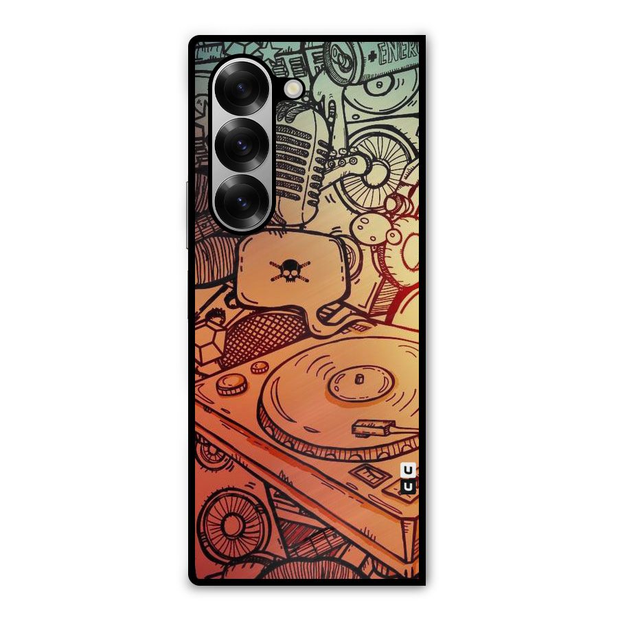 Vinyl Design Metal Back Case for Galaxy Z Fold6