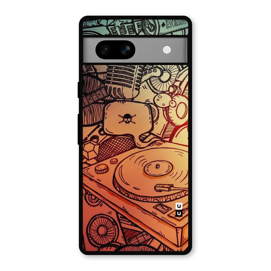 Vinyl Design Metal Back Case for Google Pixel 7a