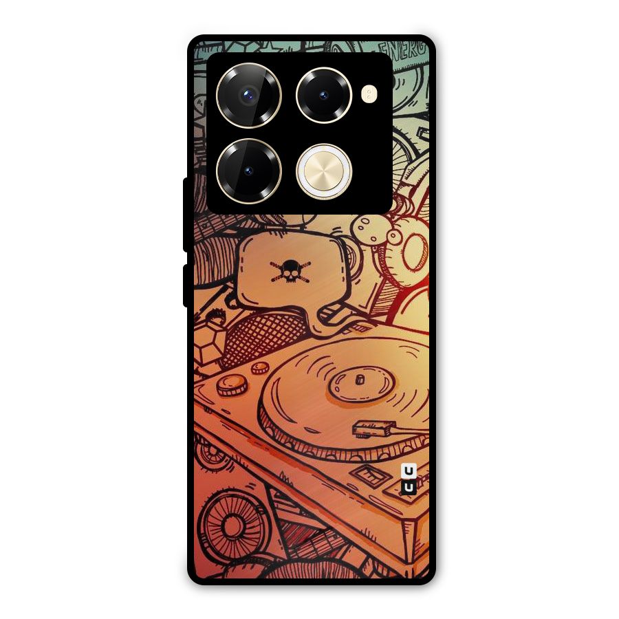 Vinyl Design Metal Back Case for Infinix Note 40 Pro Plus