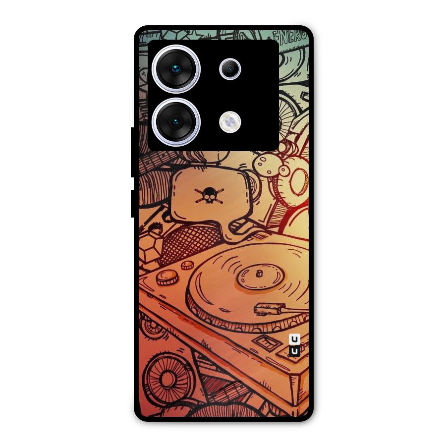 Vinyl Design Metal Back Case for Infinix Zero 30 5G