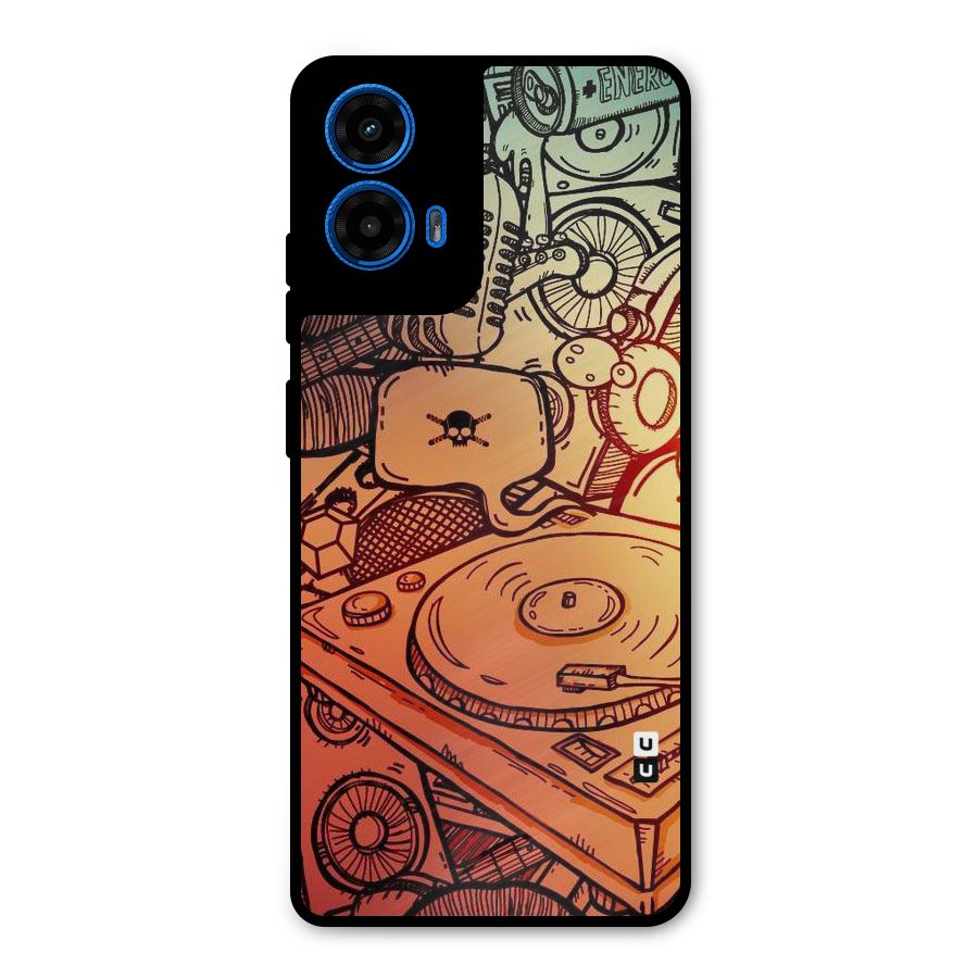 Vinyl Design Metal Back Case for Moto G45