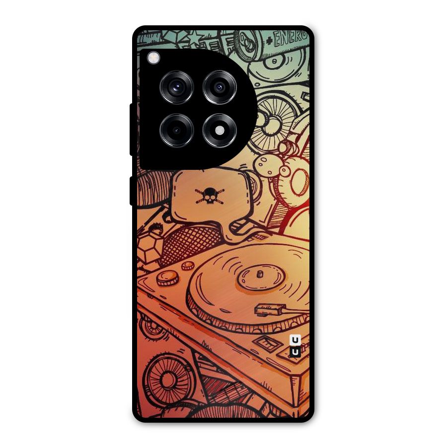 Vinyl Design Metal Back Case for OnePlus 12R