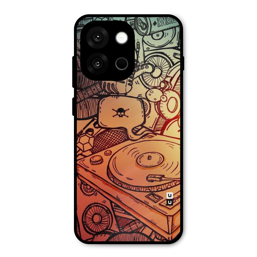 Vinyl Design Metal Back Case for OnePlus 13s