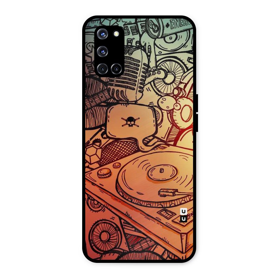 Vinyl Design Metal Back Case for Oppo A52